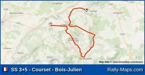 Ss Courset Bois Julien Stage Map Rallye R Gional Du