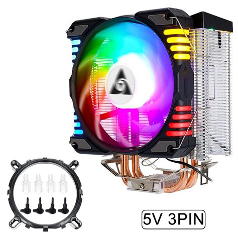 4 Heat Pipe Rgb Cpu Cooler 34 Pin For Intel Socket Lga 77511501151115511561200 Amd Socket