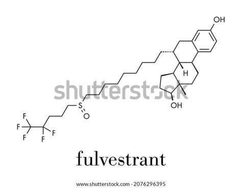 Fulvestrant Cancer Drug Molecule Selective Estrogen Stock Vector