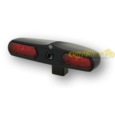 Faro Posteriore Highsider Led Flight In Alluminio Nero E Lente Rossa