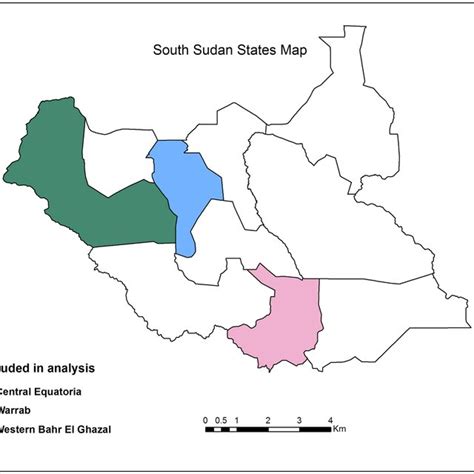 South Sudan population map. Population density of South Sudan 2009 ...