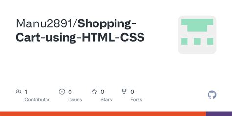 Github Manu Shopping Cart Using Html Css