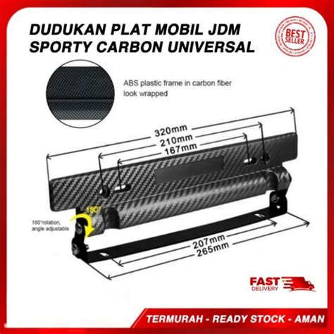 Jual Dudukan Plat Nomor Mobil Tempat Cover Plat Carbon Sport Jdm