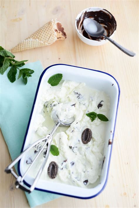 Schoko Minz Eis Glace Menthe Chocolat Rezept