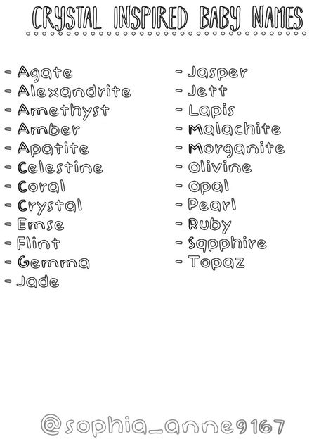 Crystal Inspired Baby Names | Baby names, Names, Names with meaning