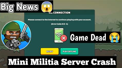 Mini Militia Server Crash Mini Militia Not Working Mini Militia