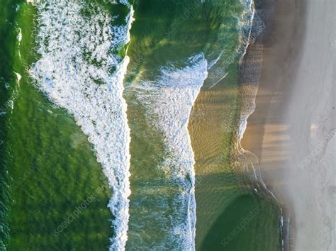 Aerial view of Seven Miles Beach waterfront, Australia - Stock Image ...