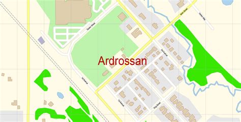 ardrossan alberta canada map vector exact city plan detailed street map editable adobe