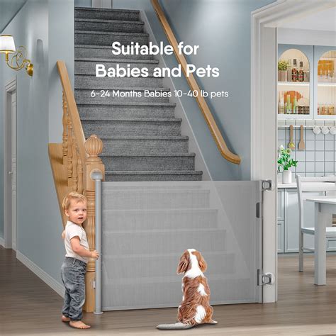 Punch Free Retractable Baby Gates Babybond Baby Gate For Stairs Extra