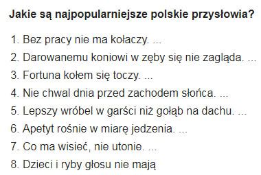 Jakie S Popularne Polskie Przys Owia Ciekawostki Ze Wiata