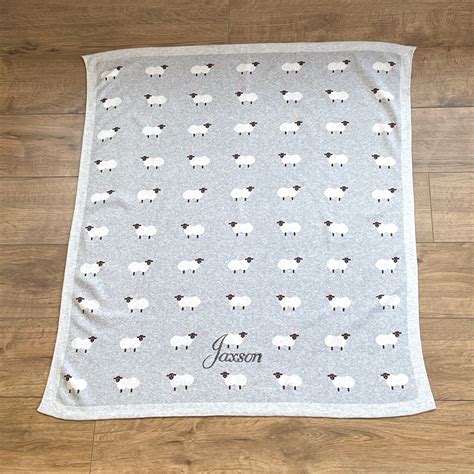 Personalised Luxury Sheep Blanket Baby Boy Girl Blanket New Etsy