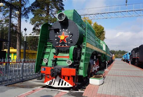 Old Steam Locomotive, Vintage Train. Stock Image - Image of railway ...