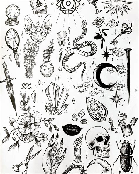 Printable Tattoo Flash Sheets