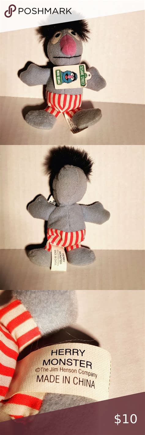 Sesame Street Mini Beans Herry Monster Kellogg's Plush Doll | Plush ...