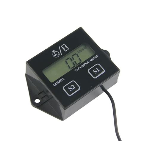 Fatcool Tech Hour Meter Digital Engine Tachometer Gauge Inductive For