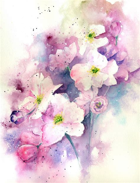 Watercolour Florals: Realistic Abstracts