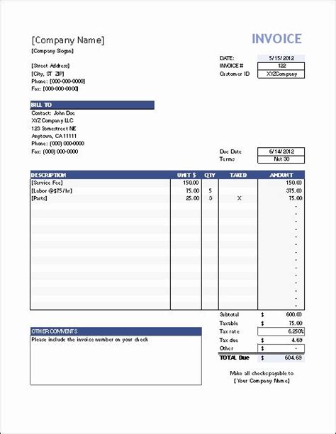 Interior Design Invoice Template Excel Template Vercel App