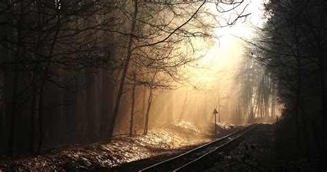 Gray Train Rail Landscape Railway Hd Wallpaper Wallpaper Flare