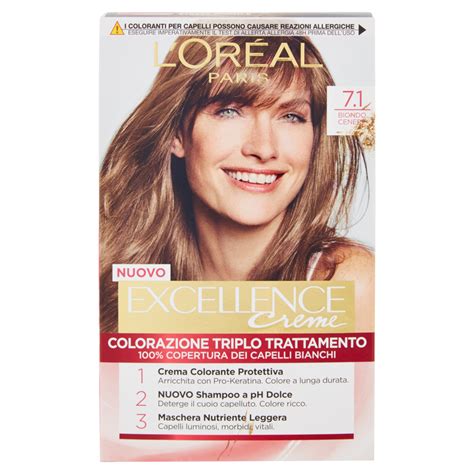 Loréal Paris Excellence Crema Colorante Triplo Trattamento Avanzato 71 Biondo Cenere Carrefour