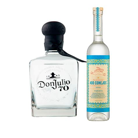 Tequila Don Julio 70 Cristalino Añejo 700 Ml Mezcal 400 Conejos Joven