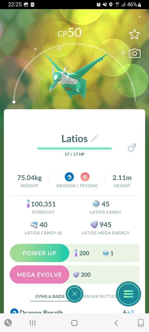 381 Legendary Shiny Latios Pokémon Go Ebay