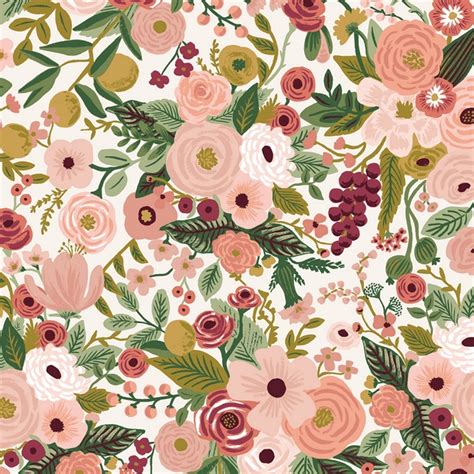 Coton Rifle Paper Garden Party Rosa Rose 20 X 110 Cm Autres Tissus