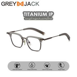 Jual Grey Jack Frame Kacamata Bahan Titanium Premium Keren Style Kotak