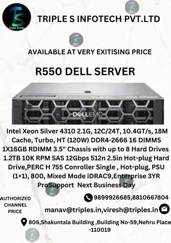 Dell R550 Server, Windows at ₹ 265118 in New Delhi | ID: 2852525347230