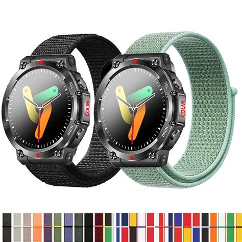 22mm Nylon Loop Strap For COLMI V70 Smartwatch Replacment Bracelet