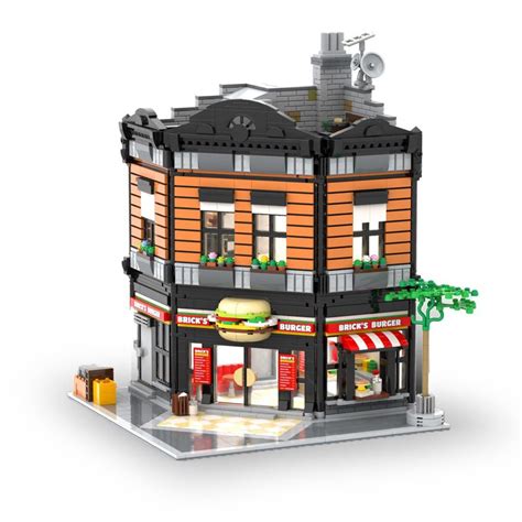 Lego Moc Burger Restaurant By Pribri Rebrickable Build With Lego