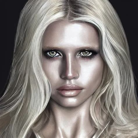 Abbey Lee Kershaw As Emma Frost Symmetrical Facial Stable Diffusion