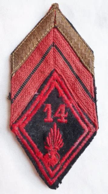 LOSANGE MODÈLE 1945 14 RIPC REGIMENT INFANTERIE PARACHUTISTE DE CHOC