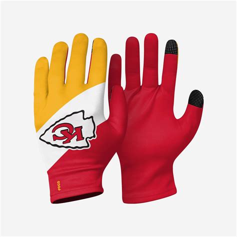 kansas city chiefs  pack reusable stretch gloves foco