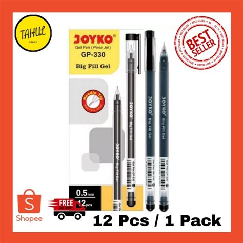 Jual 12 PCS Pena HITAM Joyko GP 330 Big Fill Gel 0 5 Mm Gel Pen