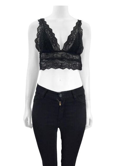 Top byNV Renda Preto Original BHRK1178 Etiqueta Única