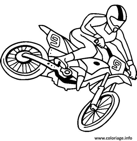 Coloriage Motocross 1 JeColorie