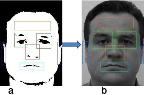 A Extracted Facial Feature Location In Black White Mode B Download Scientific Diagram