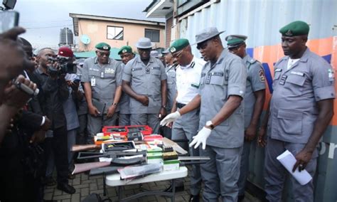 Nigeria Customs Intercepts Arms Ammunitions In Lagos Arrests Suspects