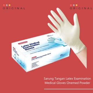 Jual Sarung Tangan Karet Latex Examination Gloves Handscoon Onemed