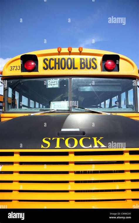 School Bus Front Stock Photo - Alamy