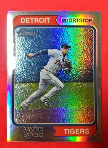 JAVIER BAEZ 2023 Topps Heritage CHROME REFRACTOR 574 TIGERS 73 EBay