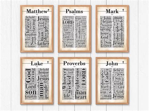 Bible Word Art For Your Favorite Books Of The Bible 6 Printable Word