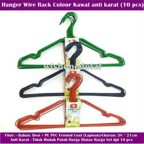 Gantungan Baju Hanger Kawat Coating Warna Lapis Anti Karat Pcs