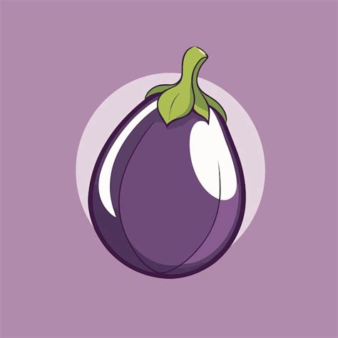 Premium Vector Cute Eggplant Cartoon Vector Illustration