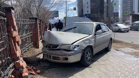 В Улан Удэ водитель «Тойоты вылетела на тротуар где сбила пешехода ВИДЕО