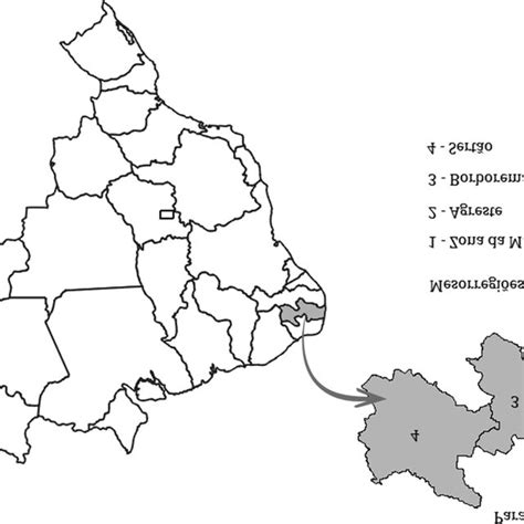 Localização Do Estado Da Paraíba E Suas Mesorregiões Adaptado De