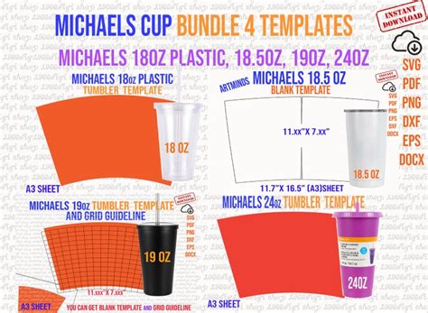 Michaels Template Michaels Bundle Template Tumbler Svg Michaels