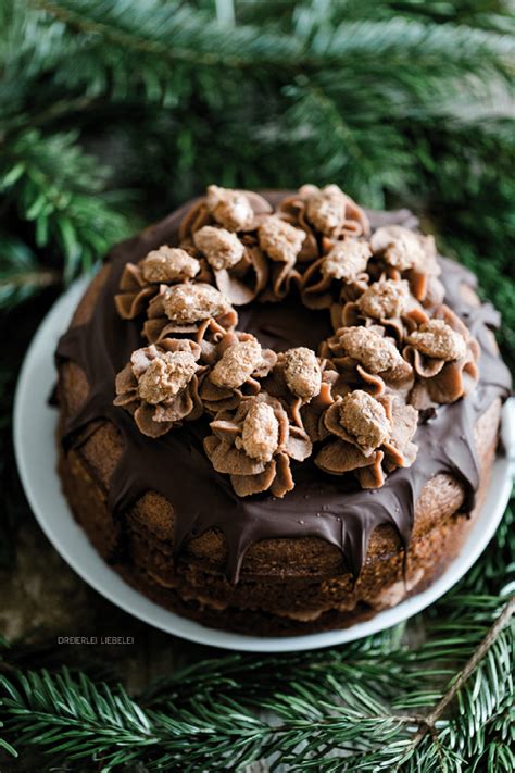 Schokoladentorte Mit Gebrannten Mandeln Weihnachtstorte Nadine Burck