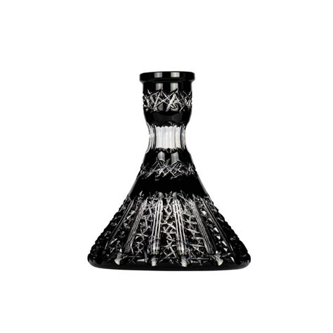 Caesar Crystal Bohemiae Cone Vertical Black Кристална Ваза за Наргиле ...