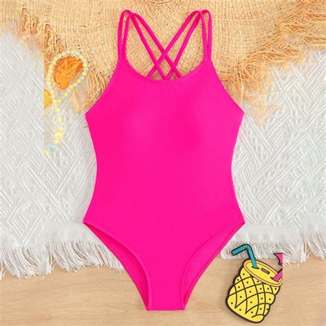 Zylarhe Swimming Suit for Girls,Girls One Piece Swimsuits Tween Girls